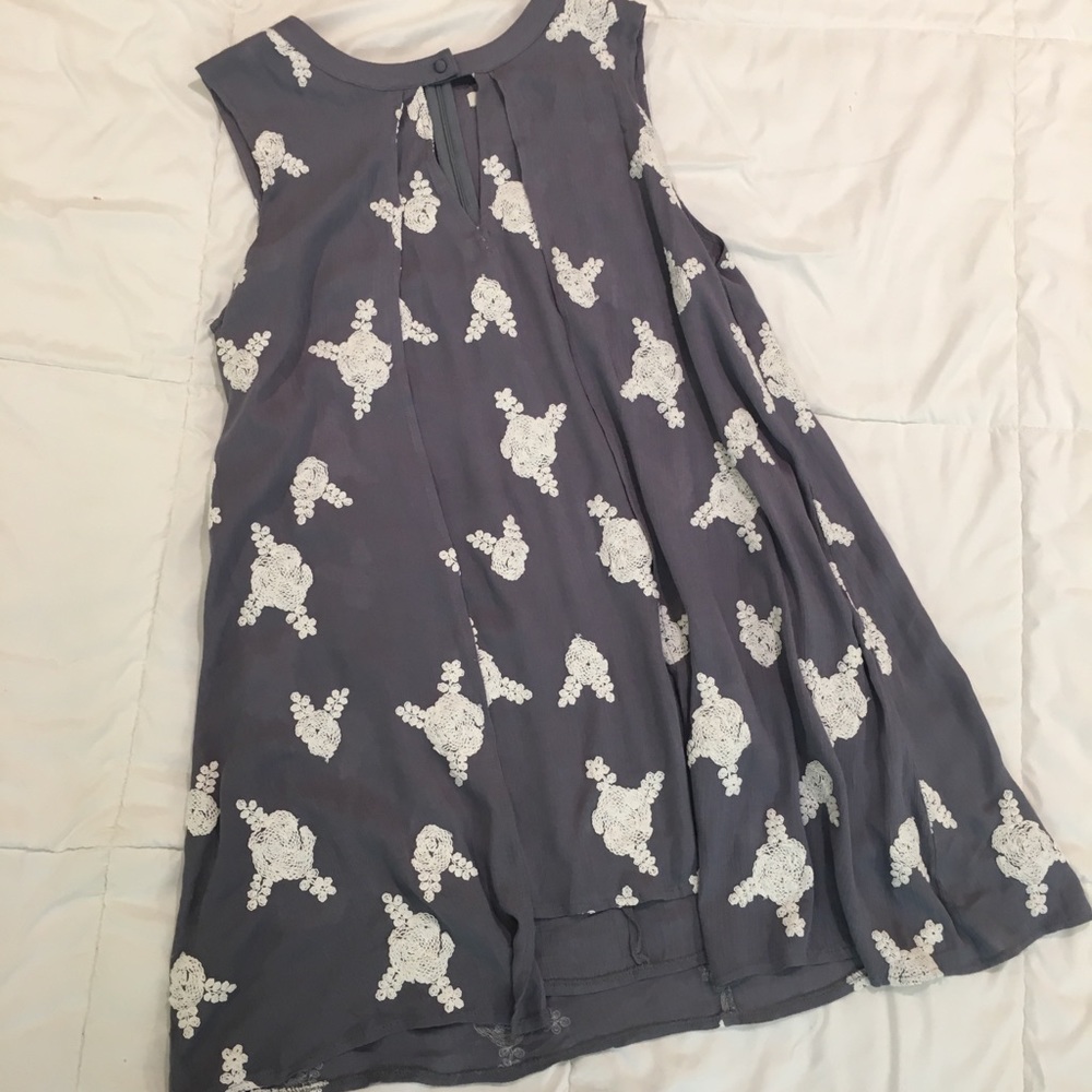 Honey Belle Grey Floral Shift Dress
